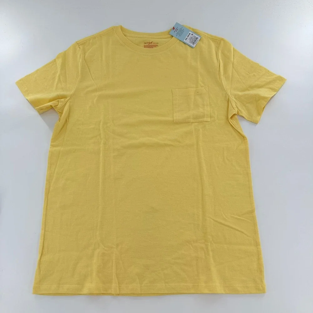 Cat & Jack Shirt Shorts Set 3pc‎ Casual Bundle Kids XXL 16/18 Blue Yellow Tan